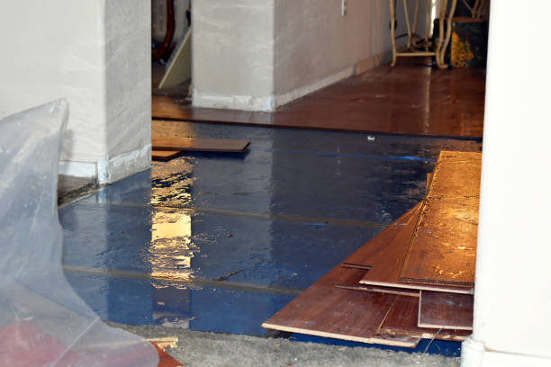 Professional Basement Water Removal technician working in Winthrop, ME